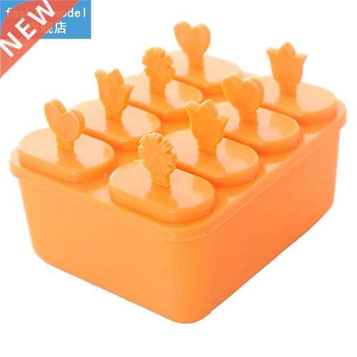 1pc Ice Cream Mold DIY Round Rectangle 6-Capacity Ice Cube T