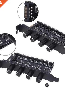Computer PC 1/4 Knob Cooling Fan Hub Sata Power Supply Adapt