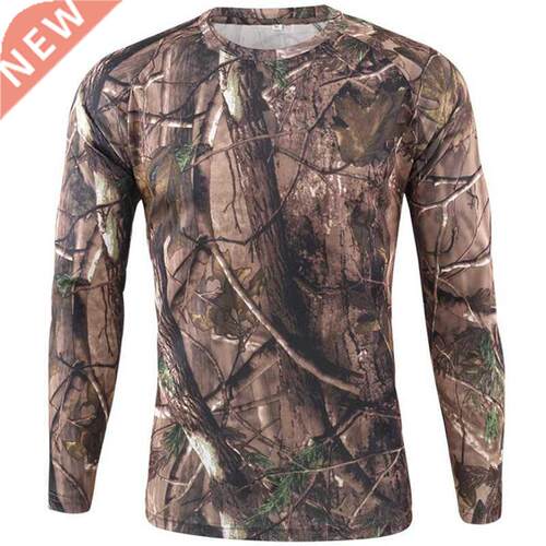 Long Sleeve Camouflage T-shirt Outdoor Quick Drying Hiking M