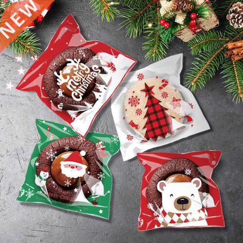 Christmas old man tree snowflake crisp candy self-styled sti