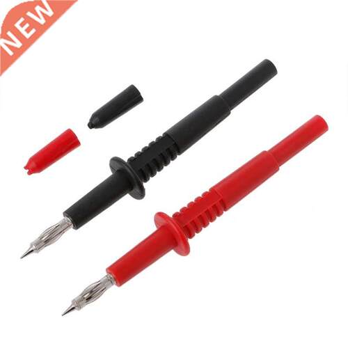 2 Pcs Copper Rod Multimeter Testing Probe 4mm Socket Type Pr