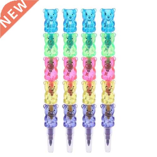 4Pcs 5 Colors Stcker Swp Cute Ber cryon For School Child