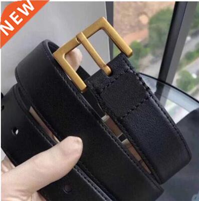 Women Split-Leather Letter Y Belt width 3cm with Gold Buckle