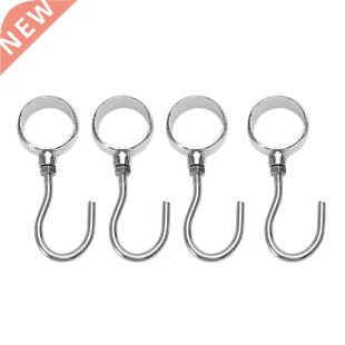 Wardrobe 25mm Dia Tube Rod Adjustable Clothes Coat Hooks Han