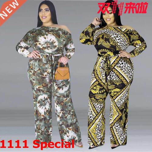 L-4xl Plus-size Printed Africa suit for women大码非洲女套装
