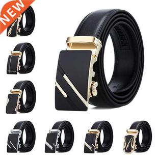 Men's Automatic Ratchet Pu Leather Belt Buckle Male High Qua