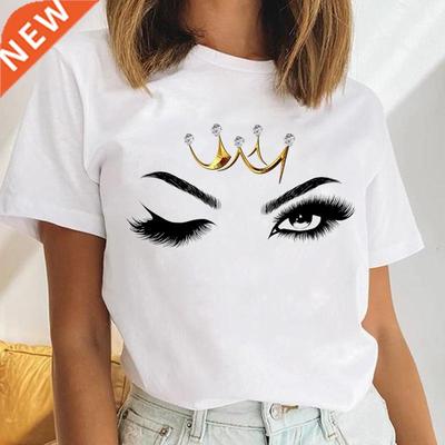 Women Eyelash Beach Holiday Cute 2021 Female Short Sleeve Ca
