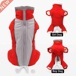 Winter Overalls for Dogs Warm Waterproof Pet Jumpsuit Trouse