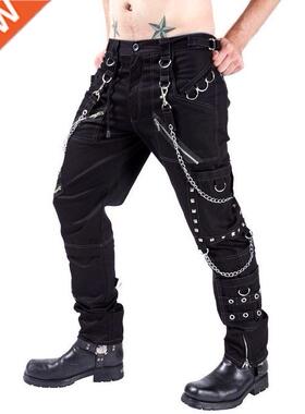 Foreign Trade Personality Casual Trousers Men Gothic Pants P