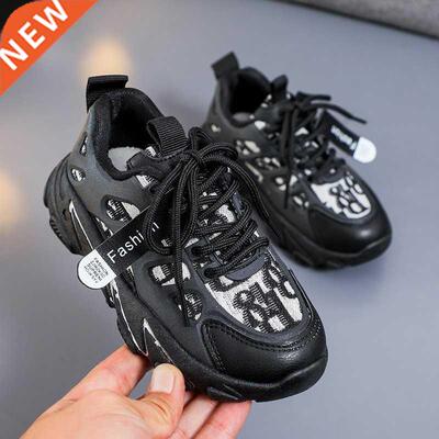 Sport Kids Mesh Sneakers Leather Anti-slippery Fashion Snea