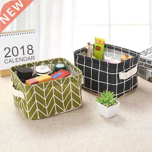 Linen Desk Storage Box Waterproof Toy Sundries Storage Ba