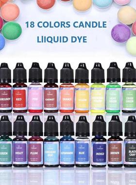 18 Color 10ml Resin Pigments DIY UV Epoxy Resin Mold Candle
