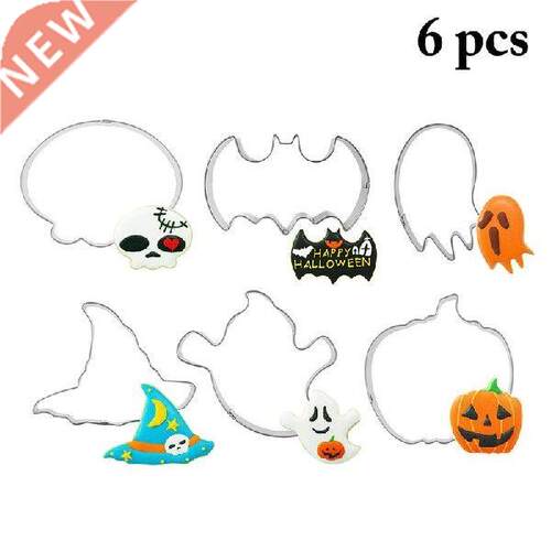 6pcs Halloween Bat Pumpin Cookie Tool Cutter Biscuit Press