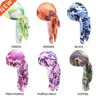 2020 new fashion hair care headwear durag printing long tail