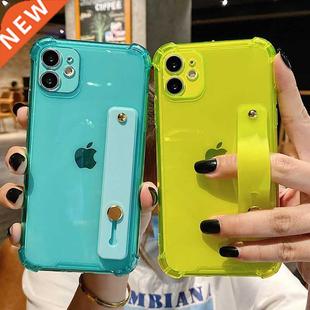 Wrist Strap Transparent Phone Case For iPhone 11 1 11Pro Ma