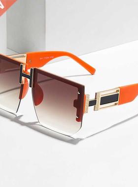 Luxury Brand Designer Rimless Oversized Sunglasses Women Men