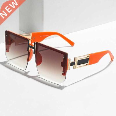 Luxury Brand Designer Rimless Oversized Sunglasses Women Men