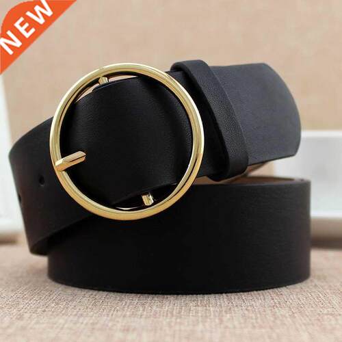 Fashion Classic Round Buckle Ladies Wide Belt Women's 2020 D