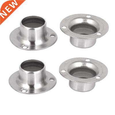 4pcs Wardrobe Hanging Rail Rod Support Socket Holder for 22m