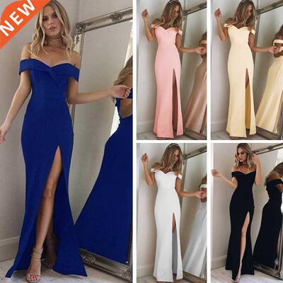 Simple tube top slit dress low-cut open-back long dress 2022