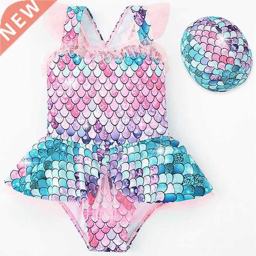 Mermaid Little Princess Swimsuit Baby Girls Swimwear One Pie