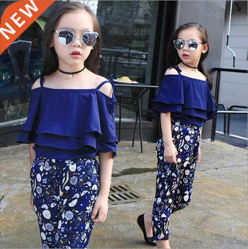 Summer Teen Girls Clothing Set 2020 Children Off Shoulder To