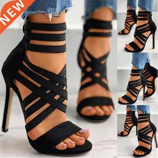Pumps Women oes High Heels Women Sandals 2021 Zipper New F