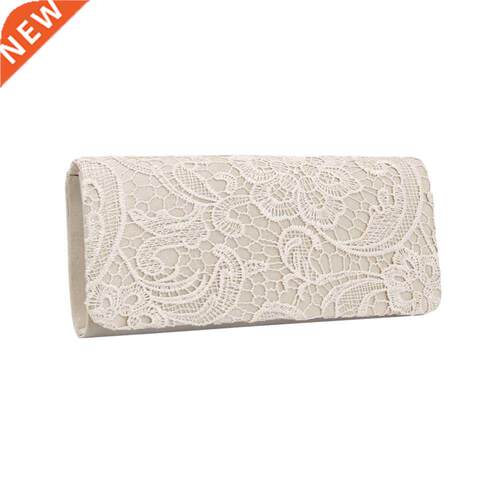 popular lace evening clutch bag simple decent flower pattern