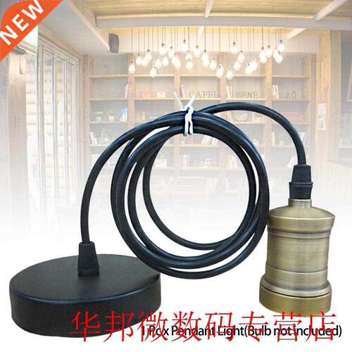 E27 Retro Vintage With Cable Dining Room Cafe Matte Iron Art