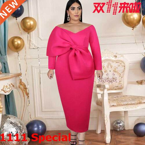 African plus-size dress with high Fanny pack and hips大码裙