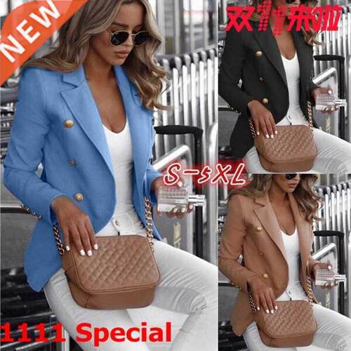 The S-5XL women's small suit jacket with stand colla小西装