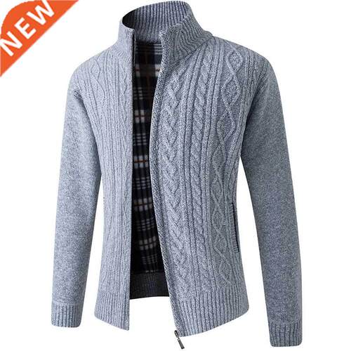 2022 New Men's Sweaters Autumn Winter Warm Zipper Cardigan S