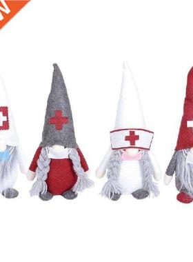 Topi Panjang Natal Mainan Boneka Lembut Santa Gnome Swedia
