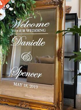 Wedding Welcome Mio Vinyl Sticke Simle Design esonali