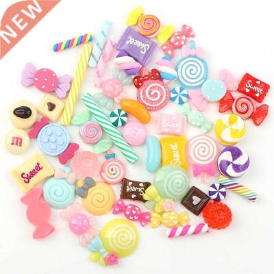 30pcs/Lot Mix Colors Design Cabochons Flat Back Resin Glitt