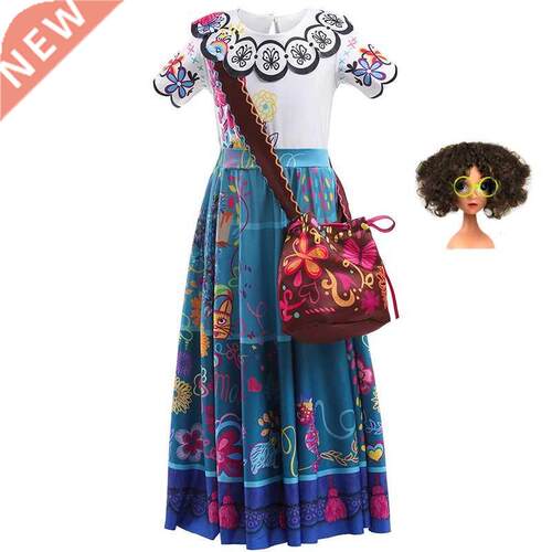 Girls Encanto Mirabel Cosplay Dress Costume for Halloween Pr