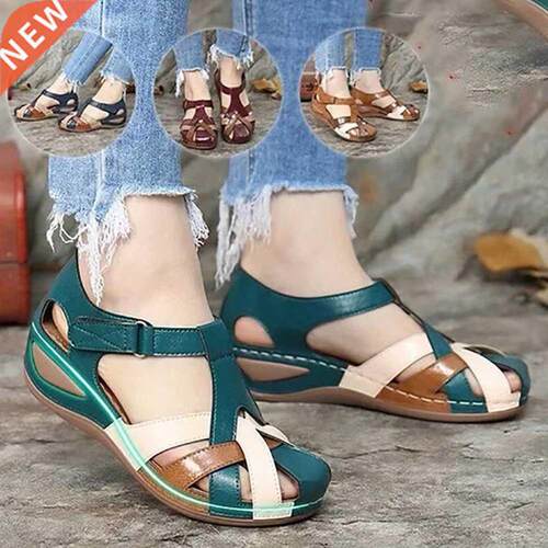 summer women sandals Round Toe Vintage sewing comfort Ladies
