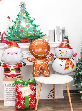 Christmas Foil Balloons Santa Claus Merry Christmas Decorati