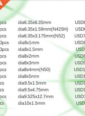 Customs magnets 200pcs dia8mmx0.5mm round Disc Neodymium Mag