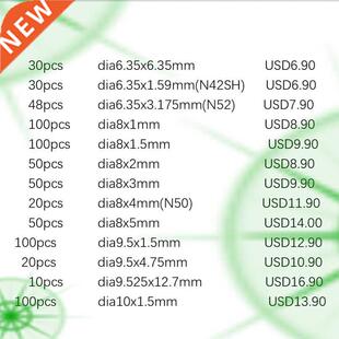 Customs magnets 200pcs dia8mmx0.5mm round Disc Neodymium Mag