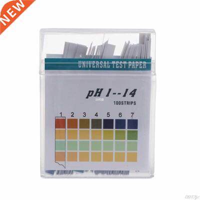100 Strips 1-14 PH Alkaline Acid Indicator Paper Water Saliv