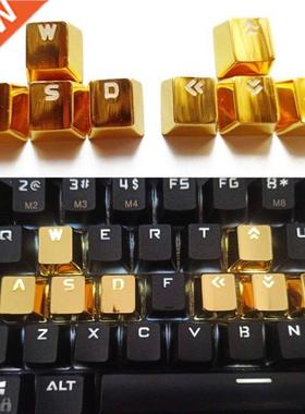 8Pcs Metal Keycaps WASD ARROW Zinc Alloy KeyCap Backlit Key