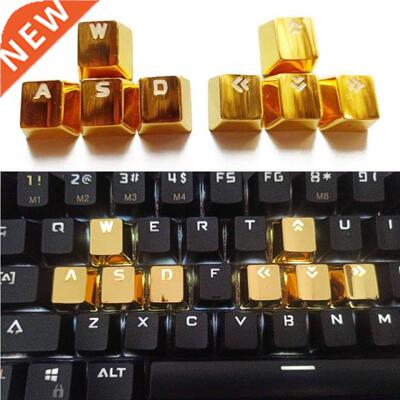 8Pcs Metal Keycaps WASD ARROW Zinc Alloy KeyCap Backlit Key