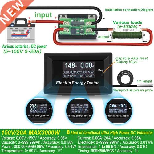 ATORCH DC Current Meters digital voltmeter ammeter voltage a