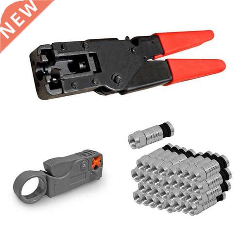 Coaxial Stripper RG6/RG59 50pcs Compression Connector Tool C