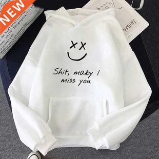 Smiley Face Hoodies Women Sweatshirt Harajuku Pullover Femm