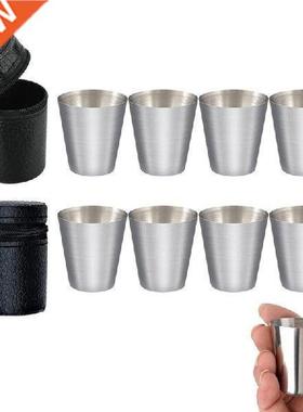 Polied 30Ml Mini Stainless Steel ot Glass Cup Drinking