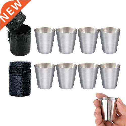 Polied 30Ml Mini Stainless Steel ot Glass Cup Drinking