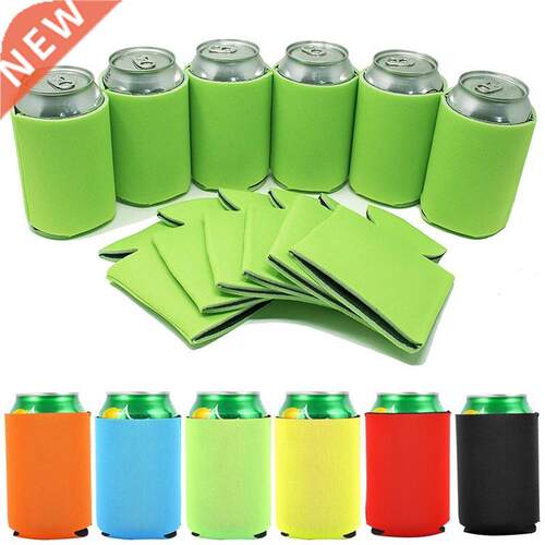 12PCS Beer Can Sleeve Cooler Sleeve Neoprene Insulated Folda