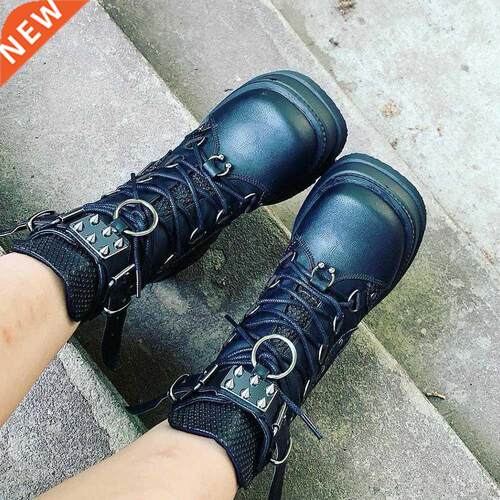 KarinLuna Brand Design Black Gothic Style High Heels Black F